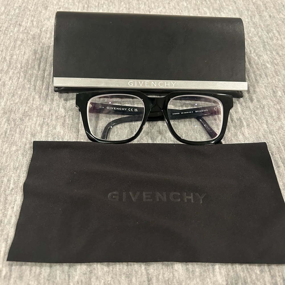 Givenchy Black Square Frames With Case And Cloth.… - image 1